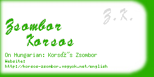 zsombor korsos business card